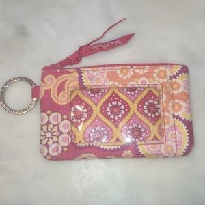 Vera Bradley coin wallet in raspberry fizz